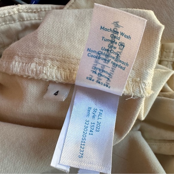 Marine Layer Bridget Full Length Raw Edge Pant in Cream Size 4 - Picture 5 of 10